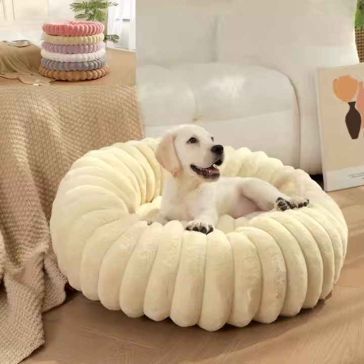 Cama Pet Donunts Luxo para Cachorro e Gato Super Fofa Macia de Enchimento Siliconado