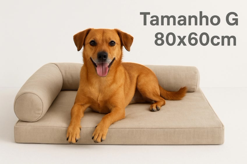 CAMA PET PREMIUM M/G – 80x60cm Conforto, elegância e proteção que seu pet merece!