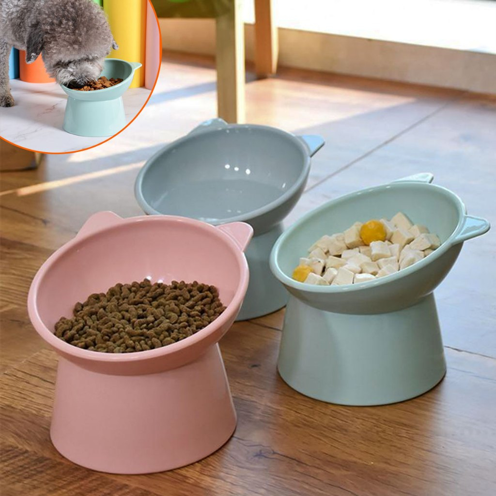 Comedouro Bebedouro Elevado Anti Engasgo Pet Gato Cachorro Kit e Unidade