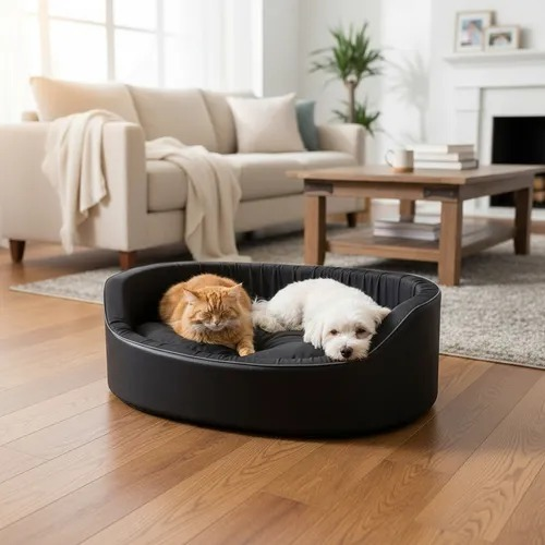 CAMA PET CAMA PARA CACHORRO e GATO CAMINHA LAVÁVEL BINNOPET DUBAI TOTAL BLACK (PRETA)