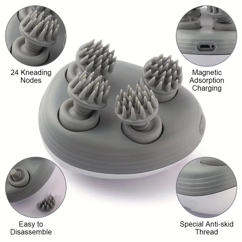 ⭐ Massageador Elétrico de Couro Cabeludo e Corpo – Alívio, Relaxamento e Bem-Estar Onde Você Estiver!