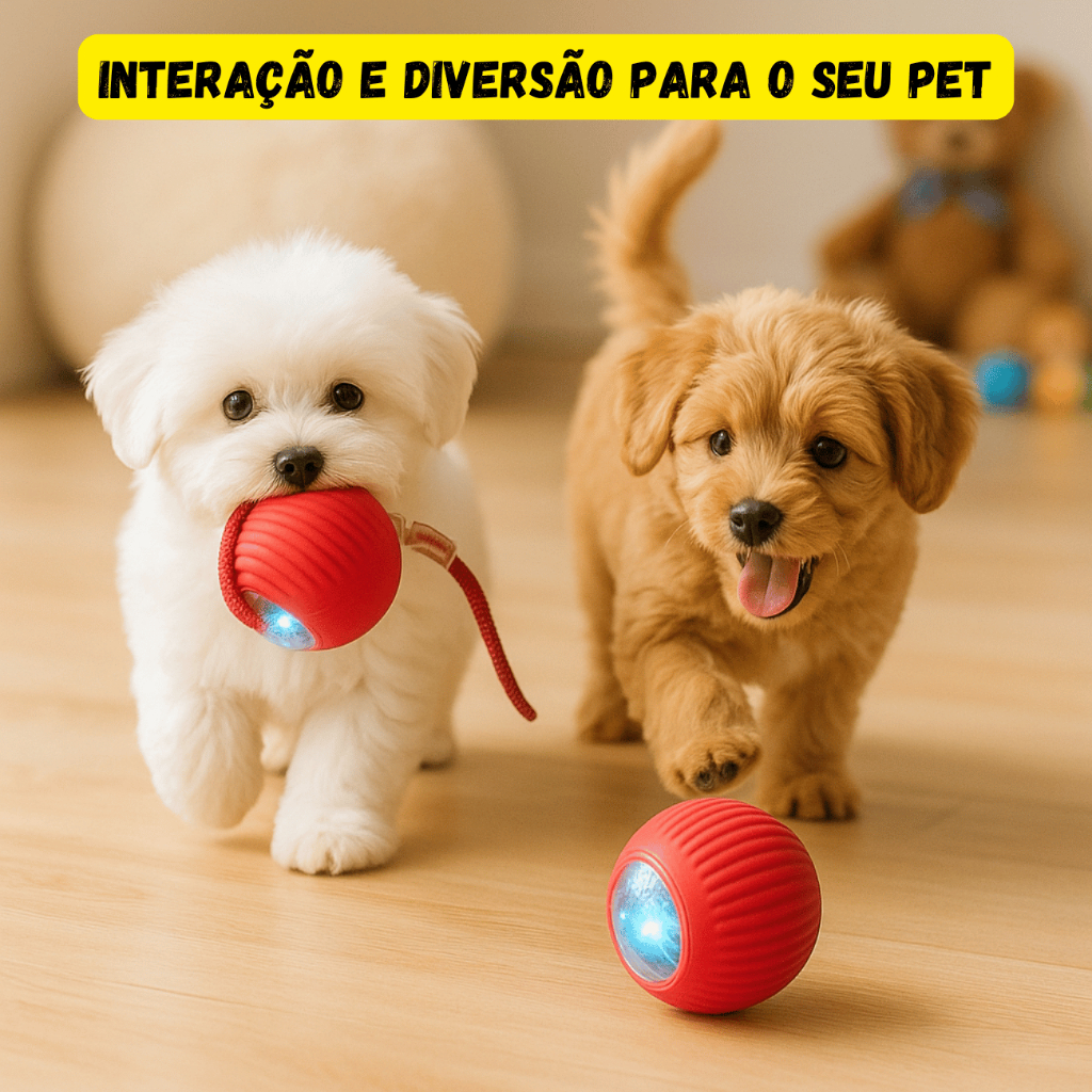 Kit 3 Bolinhas Eletrônica Interativa Pet Gato Cachorro Brinquedo Inteligente Cães Bola Automática