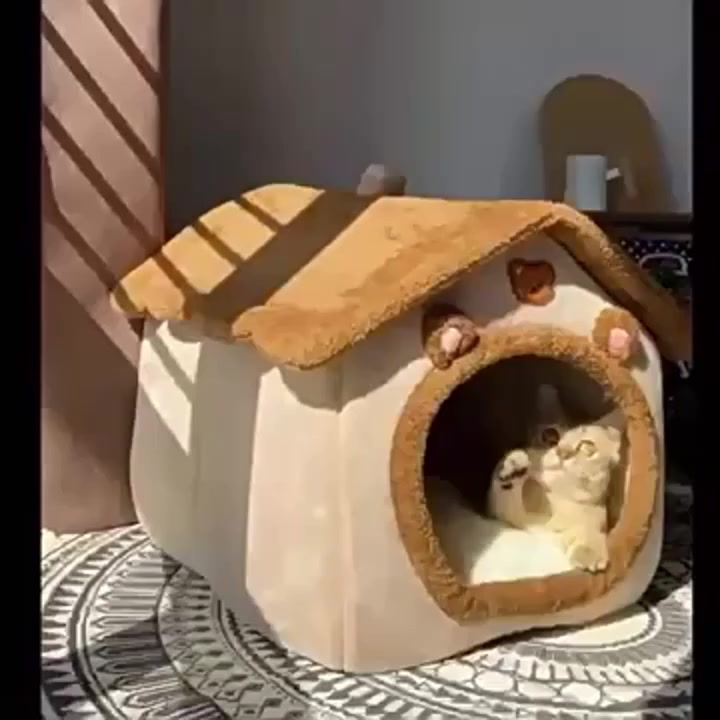 Casa para cães e gatos, mantenha aquecido, adequado para todas as estações, lavável removível, suprimentos para animais